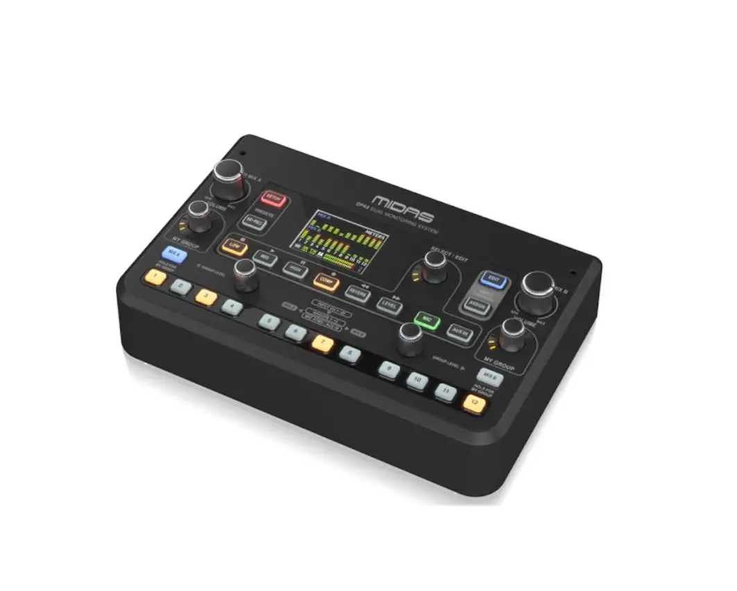 Midas Dual 48 Channel Personal Monitor Mixer With Sd Card Recorder, Stereo Ambience Microphone Remote Powering User Guide