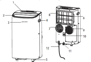 Whynter ARC-147WF 14000 BTU Dual Hose Portable Air Conditioner with HEPA fig 1