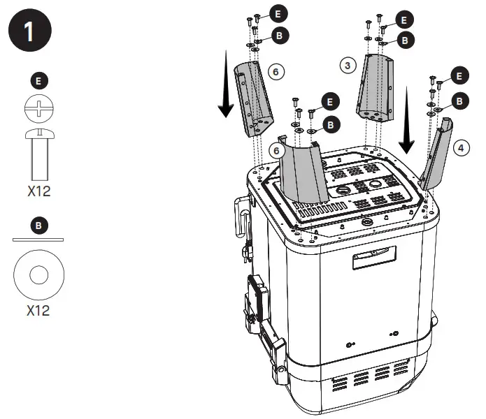 MASTERBUILT MB20013020 20 Quart 6-in-1 Outdoor Air Fryer- Assembly 1