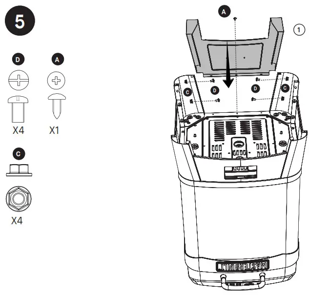 MASTERBUILT MB20013020 20 Quart 6-in-1 Outdoor Air Fryer- Assembly 5