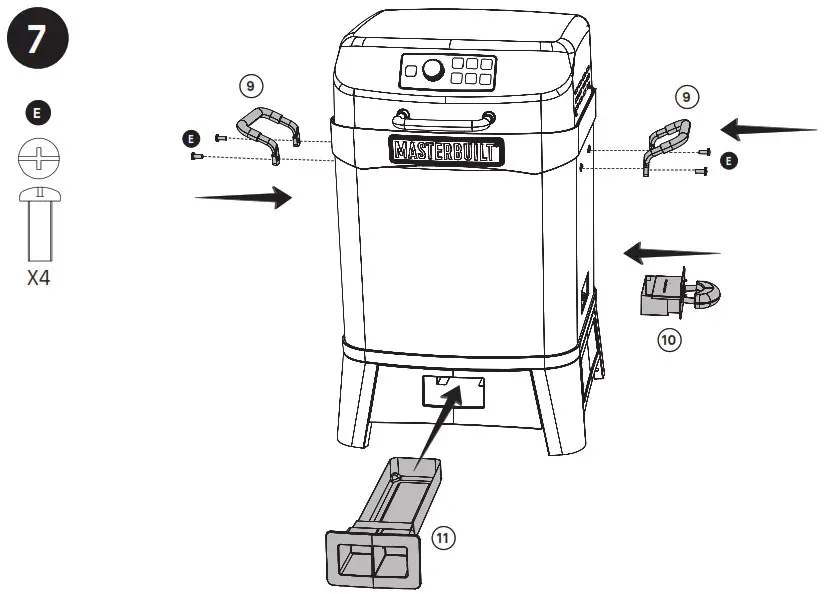 MASTERBUILT MB20013020 20 Quart 6-in-1 Outdoor Air Fryer- Assembly 7