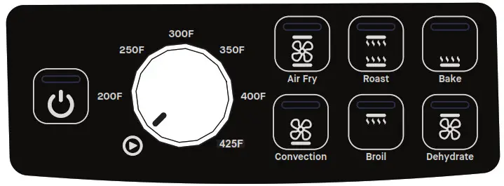 MASTERBUILT MB20013020 20 Quart 6-in-1 Outdoor Air Fryer- CONTROL PANEL