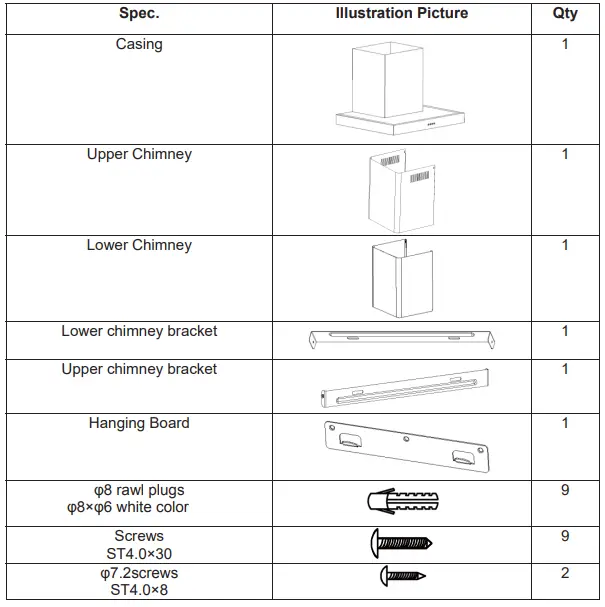 HOOVER HDSV985B 90cm Decorative Hood FIG 2