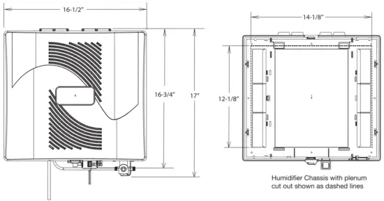 GENERALAire GF 1000LHM Fan Powered Humidifier - Humidifier Chassis Cut Out