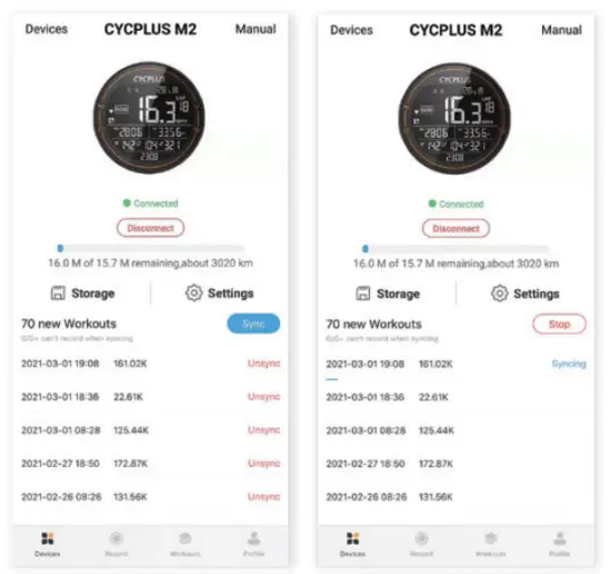 CYCPLUS M2 bike GPS Bike Computer Wireless Ant Bluetooth Waterproof - app 3