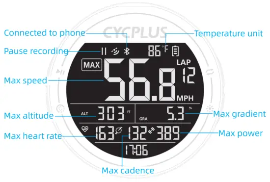 CYCPLUS M2 bike GPS Bike Computer Wireless Ant Bluetooth Waterproof - fig 3