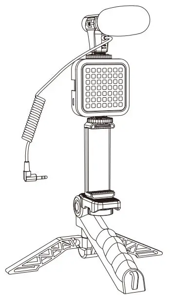 OTTO OTVLOGKT Smartphone Vlog Kit with Microphone Light and Tripod-PROD