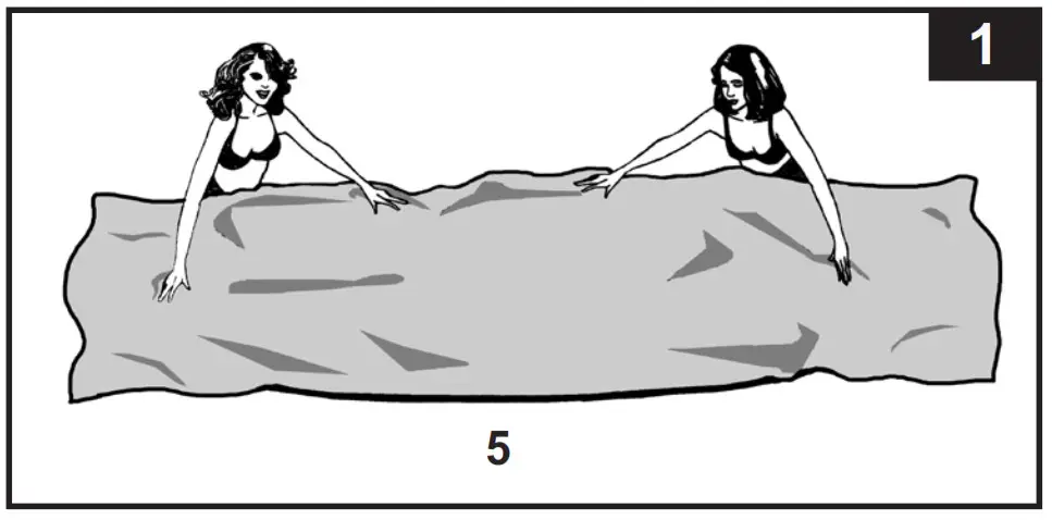 INTEX Metal Frame Pool - Liner preparation