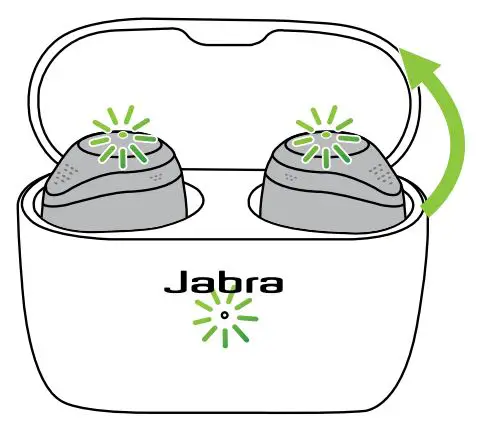 FIG 7 Charging the earbuds