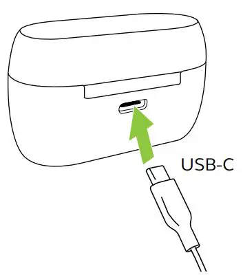 FIG 8 Charging the charging case using USB
