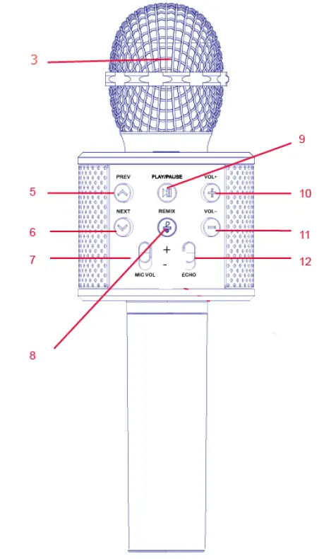CONQUER INDUSTRY CQL1730-B Wireless Karaoke Mic Bluetooth Speaker 2