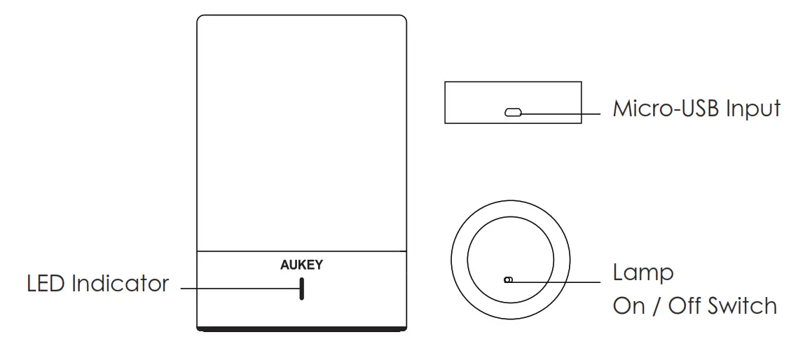 AUKEY Mini Touch Control LED Lamp