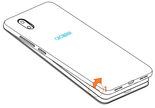 cricket wireless H124 LTE UMTS GSM Smartphone - Remove back