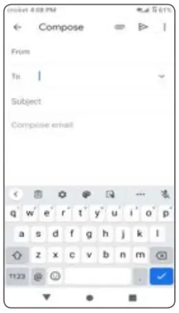cricket wireless H124 LTE UMTS GSM Smartphone - email message