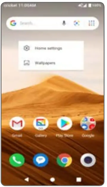 cricket wireless H124 LTE UMTS GSM Smartphone - lock screen