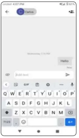 cricket wireless H124 LTE UMTS GSM Smartphone - message button