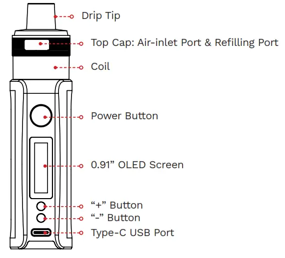 VAPORESSO GEN PT60 Pod Mod Kit - enlarged view