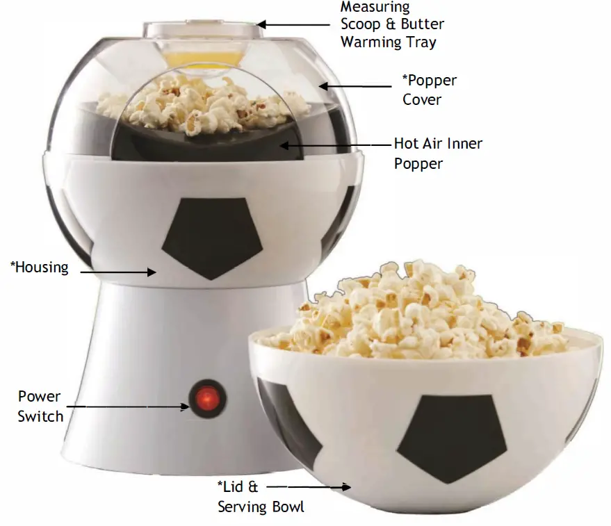 Brentwood PC-482 Hot Air Popcorn Maker-fig2