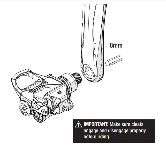 powertap Pedal Power Meter-INSTALLATION AND REMOVAL