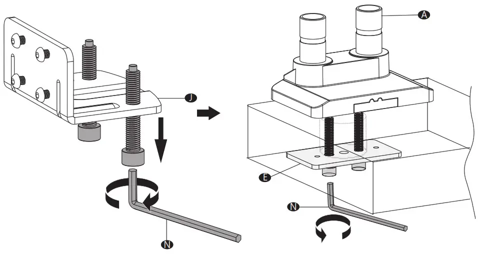 ALI Dual Monitor Desk Mount - Option b.2