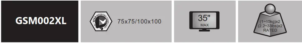 ALI Dual Monitor Desk Mount - ditels