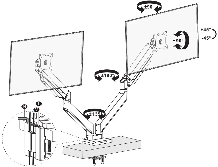 ALI Dual Monitor Desk Mount - step 12