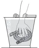 BOSCH GHP 5-55 High-Pressure Washer Instruction Manual - Fully immerse the 3 m hose into the water