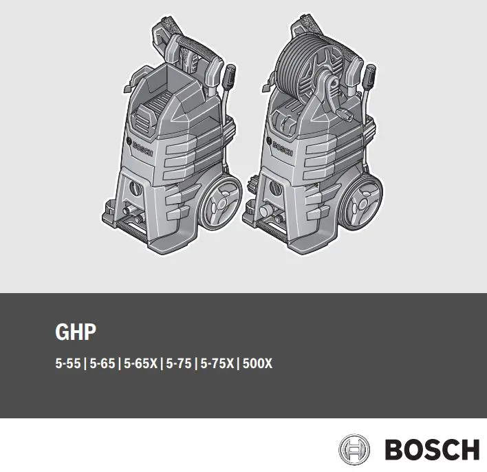 BOSCH GHP 5-55 High-Pressure Washer Instruction Manual