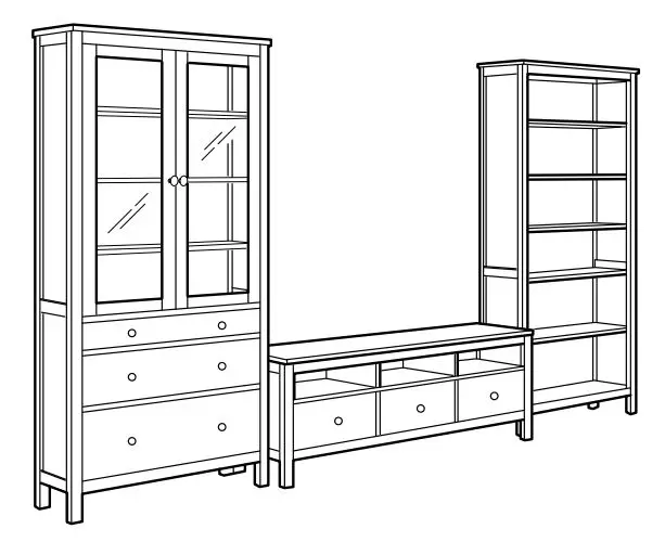 Ikea 093.840.51 Hemnes Storage Combination With Doors And Drawers Instruction Manual