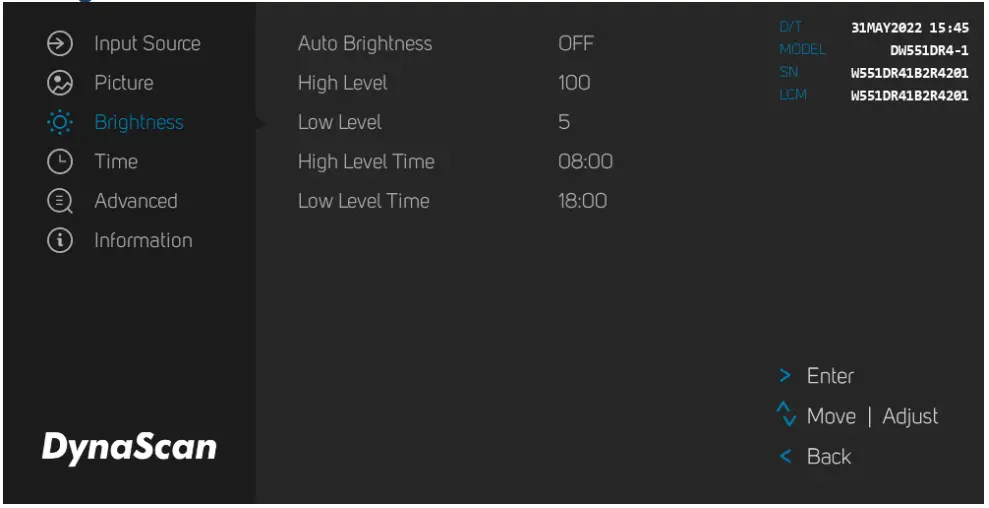 DynaScan DW551DR4-1 55 Inch Dual Side Digital Signage Display - fig 14