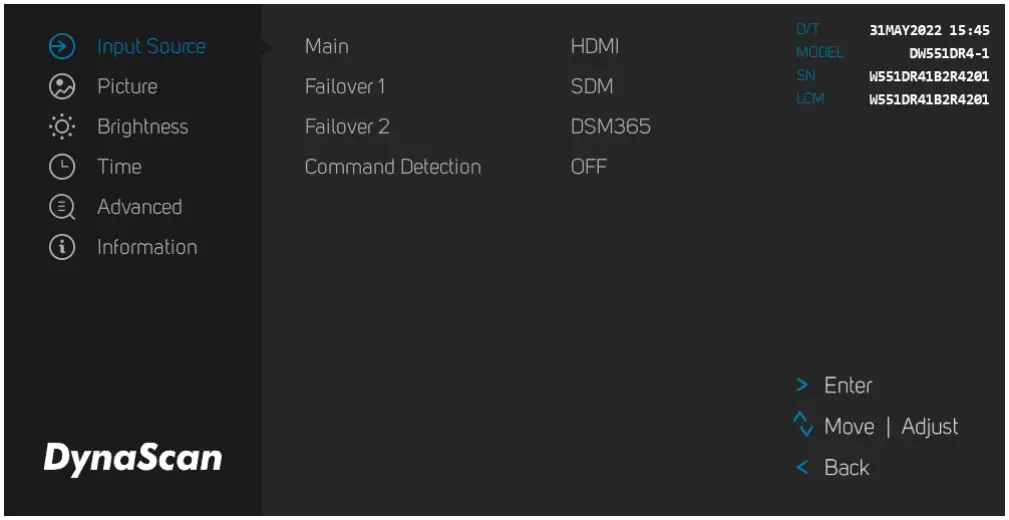 DynaScan DW551DR4-1 55 Inch Dual Side Digital Signage Display - fig 19