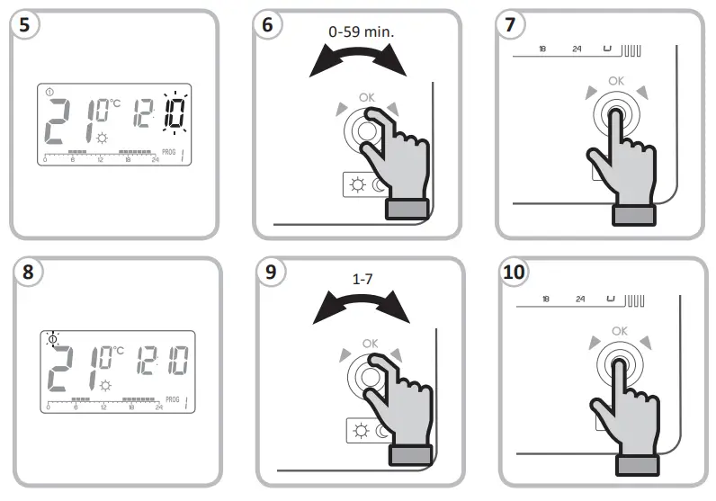 19810 102 Digital Room Thermostat Libra Auraton Weekly - FIg 7