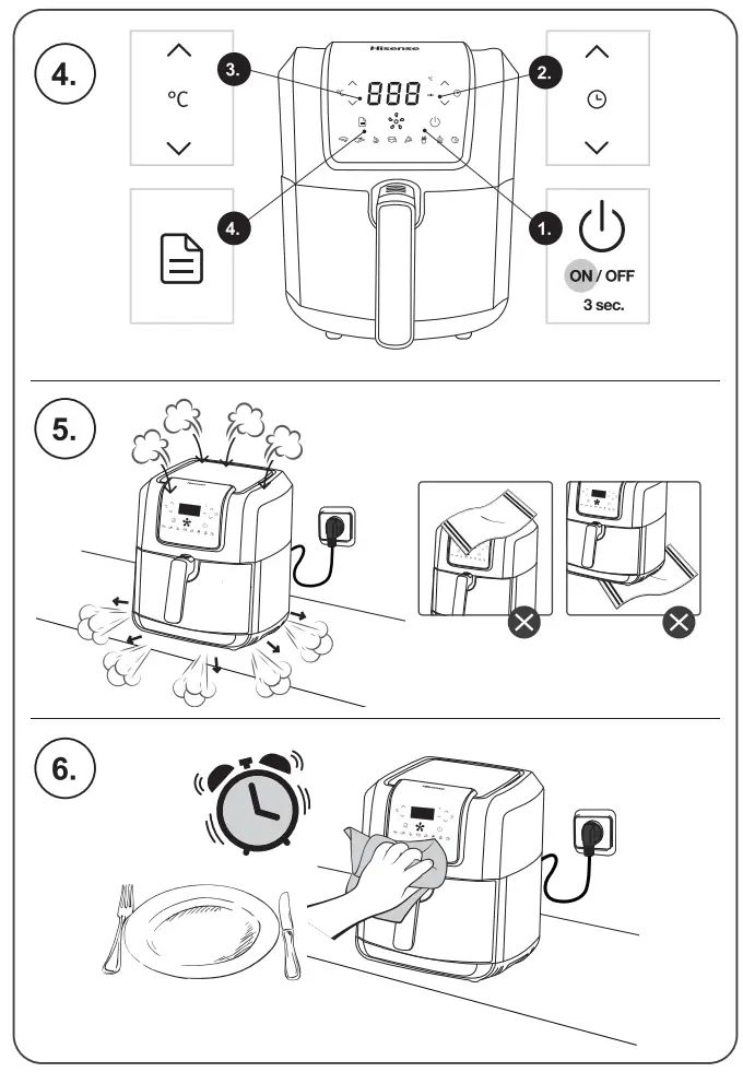 Hisense H06AFBS1S3 Air Fryer - Figure 3