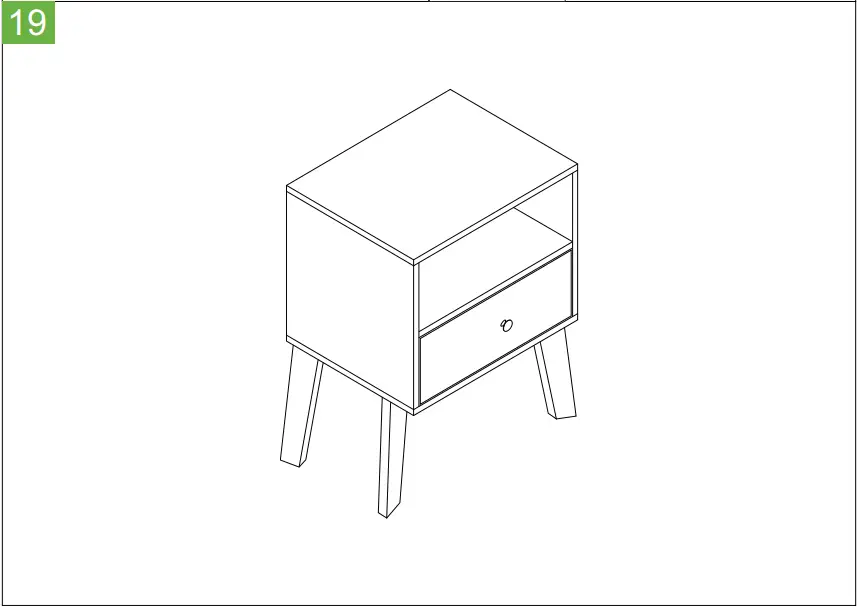 HOMEDEPOT HY01639Y Classic and Vintage 15 Inch Black 1-Drawer Side Table-fig17