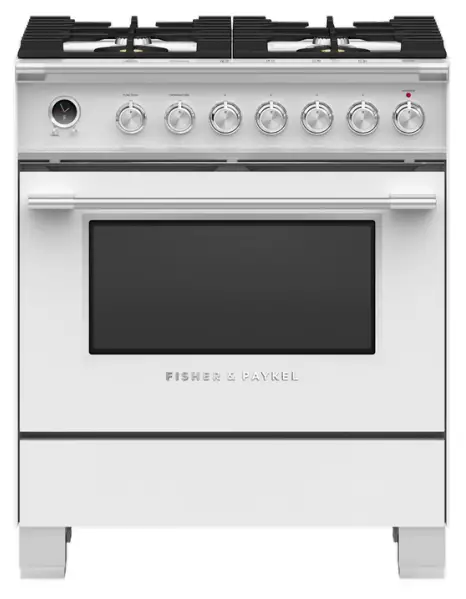 FISHER PAYKEL OR30SCG6W1 Dual Fuel Range 30 4 Burners Self cleaning