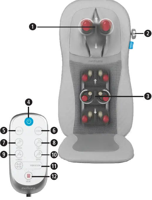 medisana MCG 810 Massage Seat Cover fig 1