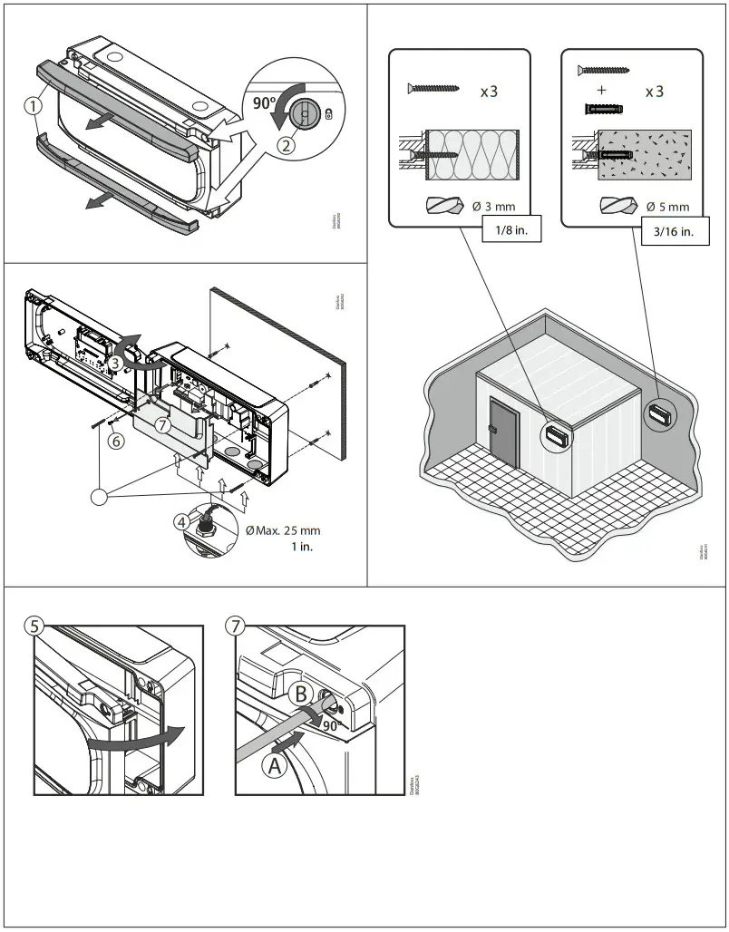 Danfoss Optyma control AK-RC Single Phase Mounting Kit - Fig 1