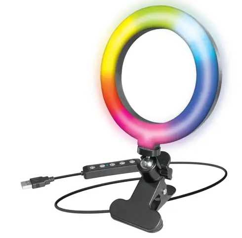 BOWER 563345 6 inch White RGB Ring Li 1ht