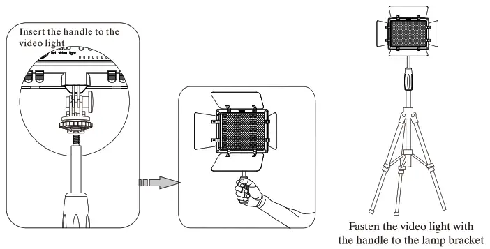 YONGNUO YN300 III Pro LED Video Light handle attached