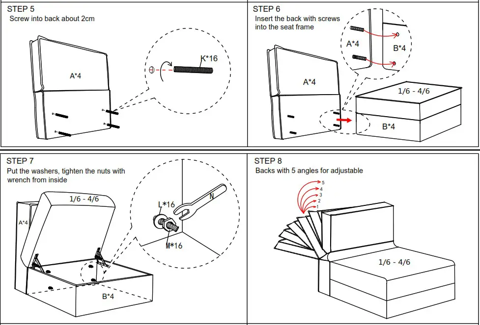 HOMEDEPOT ZQP 98SF32 Sofas 55 1 in W Square Arm Velvet U Shaped - ASSEMLIY INSTRUCTION 3