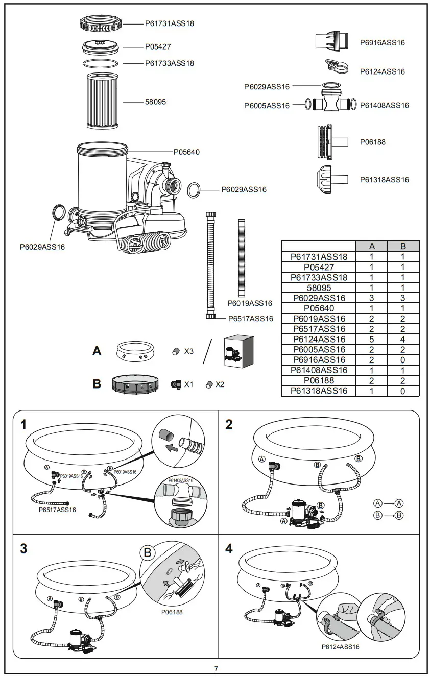 Bestway 58392E Flowclear 2500 gallon Filter Pump - Figure 2