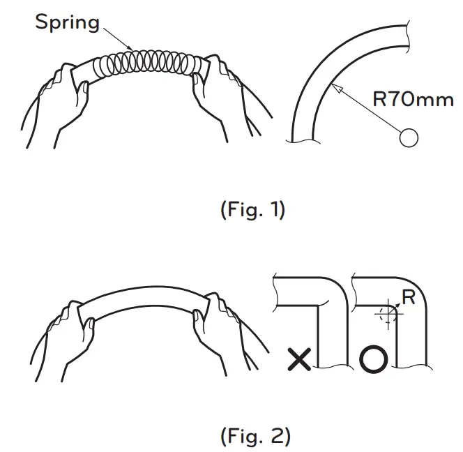 LG R410A Air Conditioner - Precautions in bending