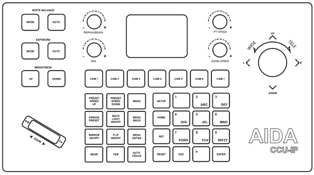 AIDA CCU-IP Professional Broadcast PTZ Joystick Controller-FIG6