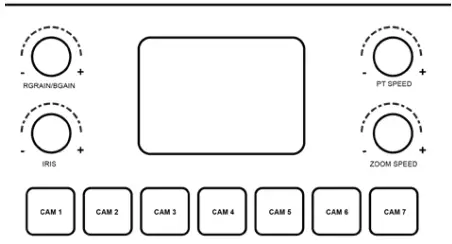 AIDA CCU-IP Professional Broadcast PTZ Joystick Controller-FIG8