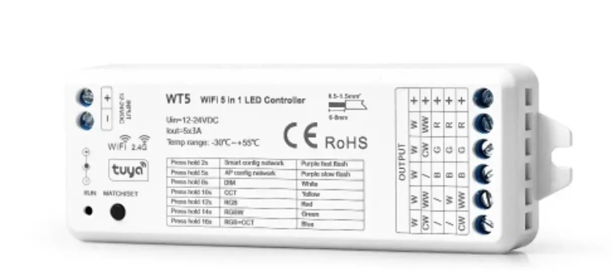 Homcloud Sk-wt5 Wifi & Rf 5 In1 Led Controller User Manual Homcloud Sk-wt5 Wifi & Rf 5 In1 Led Controller User Manual
