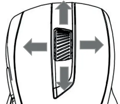 VOXICON Wireless Pro Mouse P45WL -4-way Scrolling