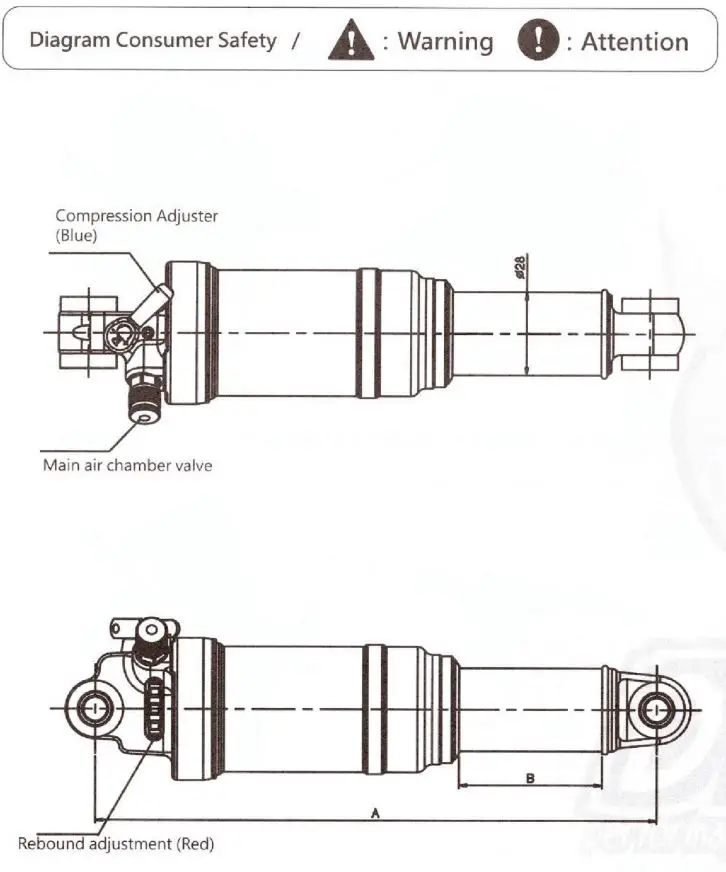 DNM AO-42RC Mountain Bike Rear Shock Absorber User Manual - DNM Air Shock AO-38RC Product Description
