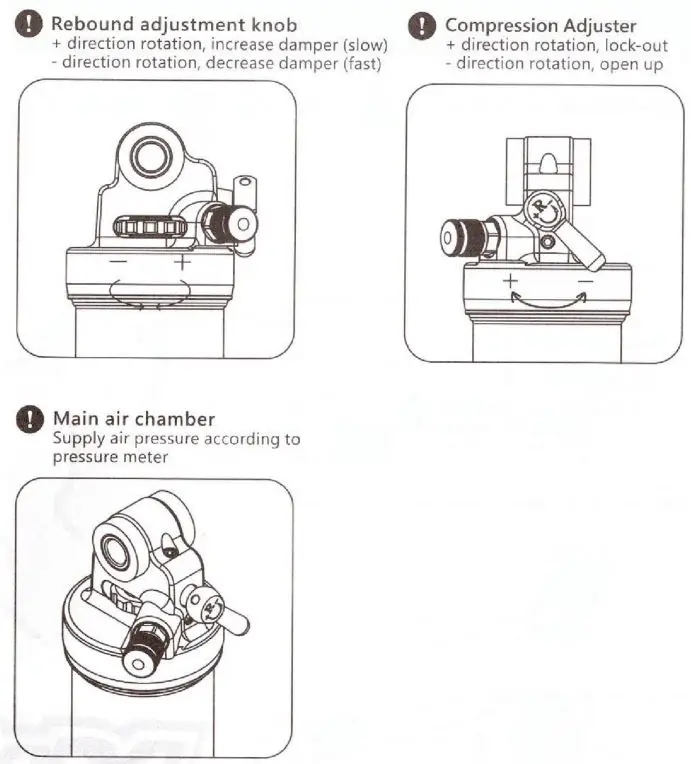DNM AO-42RC Mountain Bike Rear Shock Absorber User Manual - DNM Air Shock AO-38RC Product Description