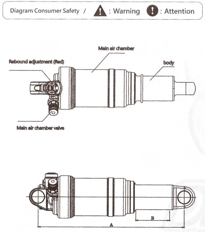DNM AO-42RC Mountain Bike Rear Shock Absorber User Manual - DNM Air Shock AO-42AR Product Description