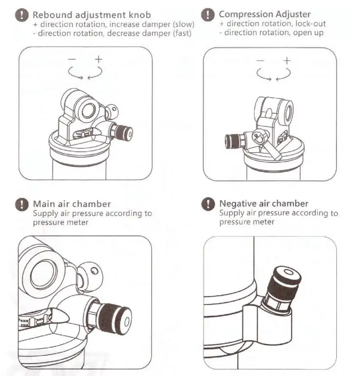 DNM AO-42RC Mountain Bike Rear Shock Absorber User Manual - DNM Air Shock AOY-36RC Product Description